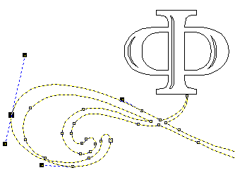 касательная линия к сегменту кривой в узловой точке